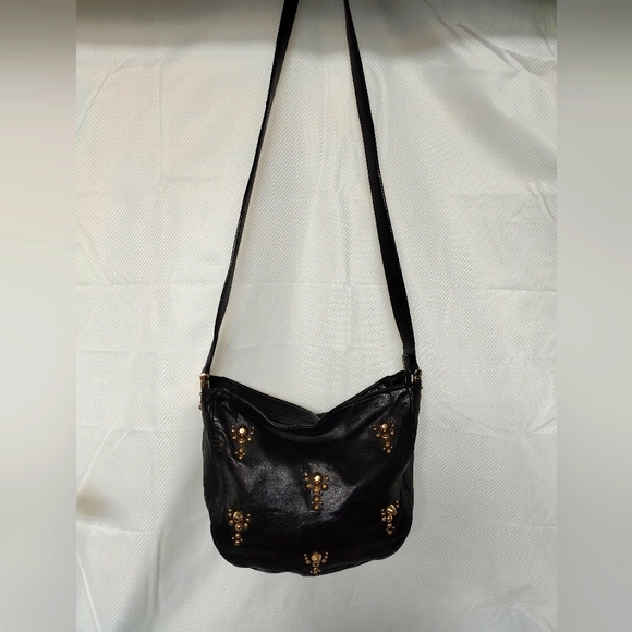 💯 Vintage Juicy Couture 100% SheepSkin Leather Hobo Crossbody - Picture 2 of 11